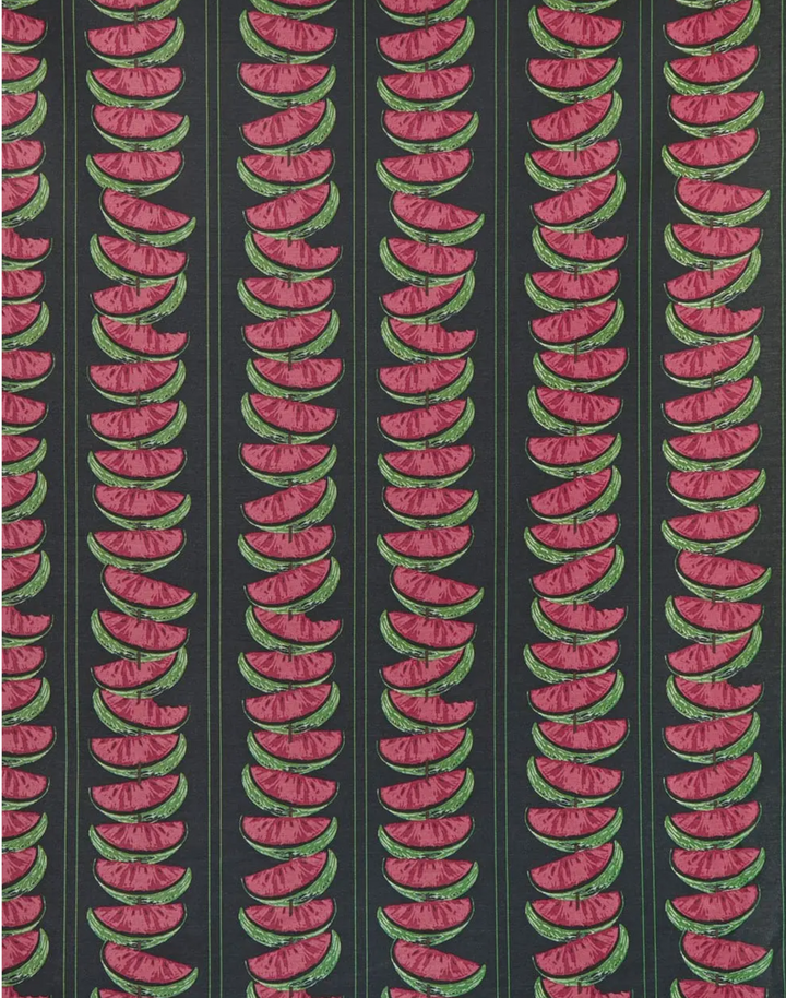 Watermelon Fabric, Charcoal / Red