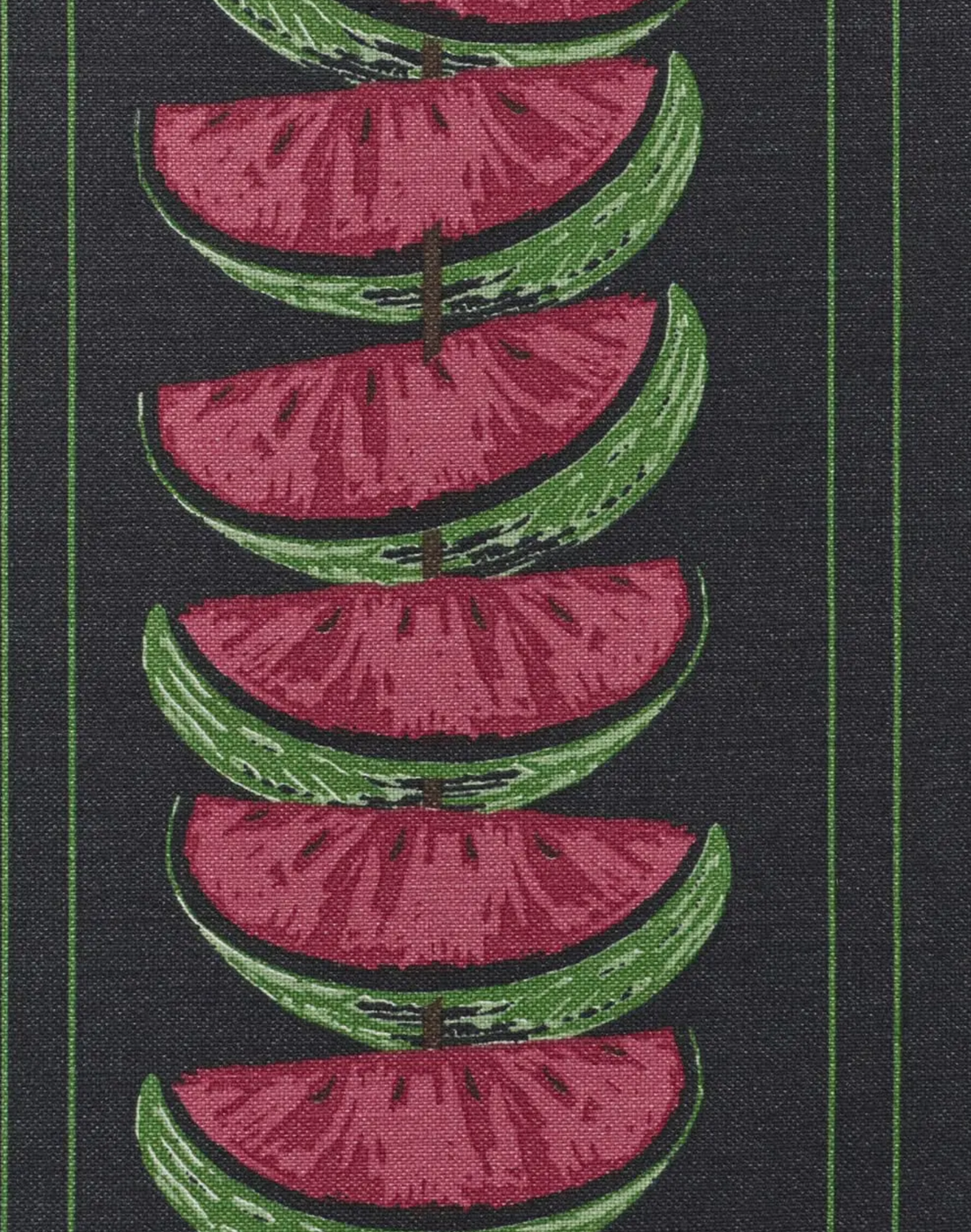 Watermelon Fabric, Charcoal / Red