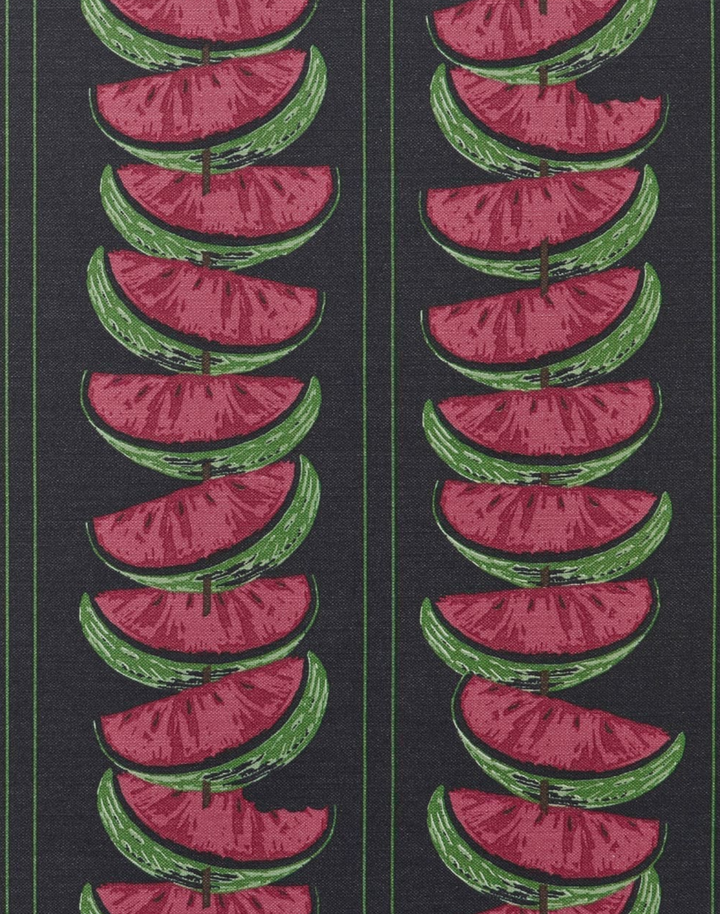 Watermelon Fabric, Charcoal / Red