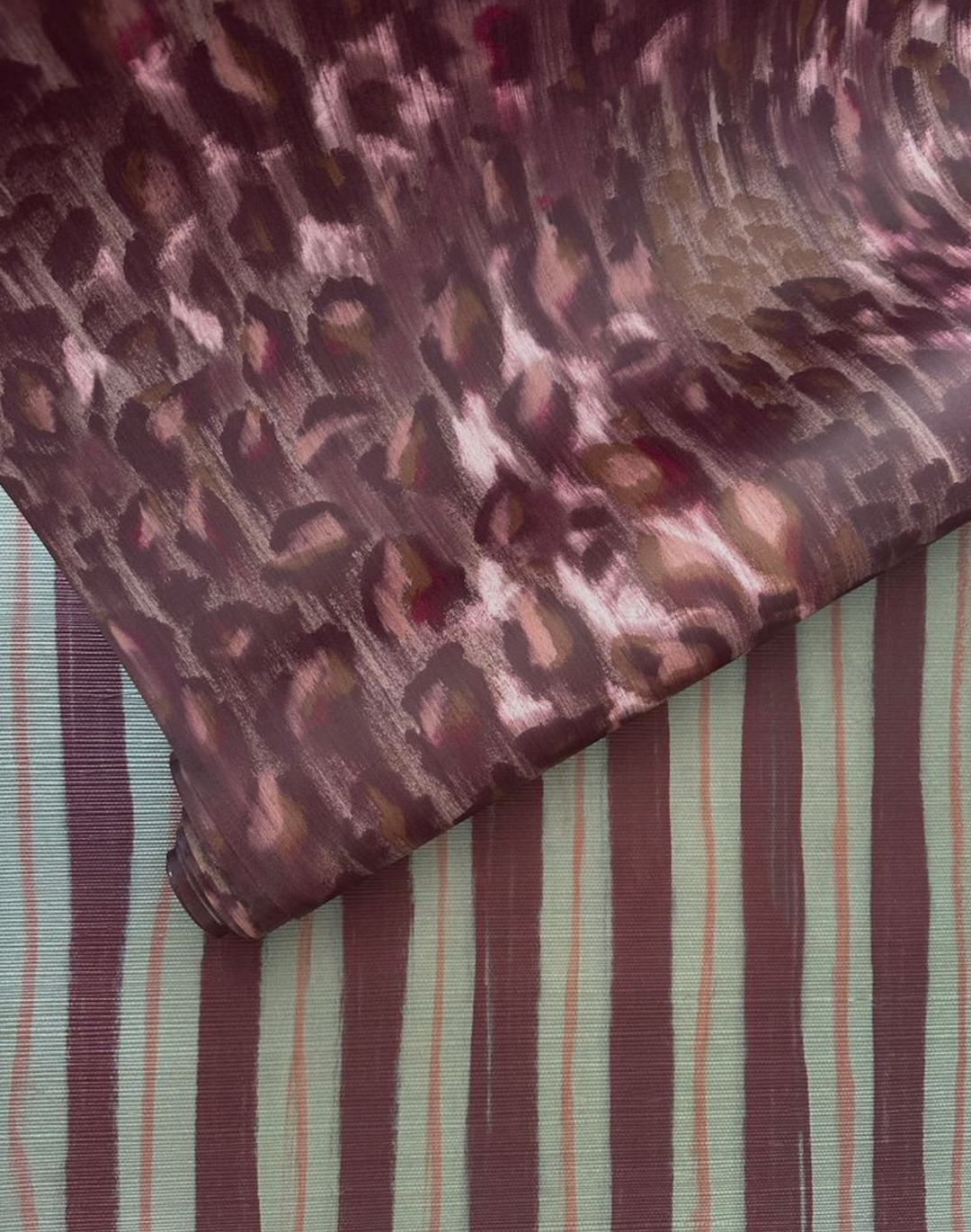 Wayward Stripes Grasscloth, Heavy Heart