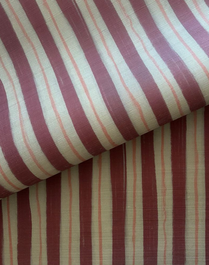 Wayward Stripes Grasscloth, Heavy Heart