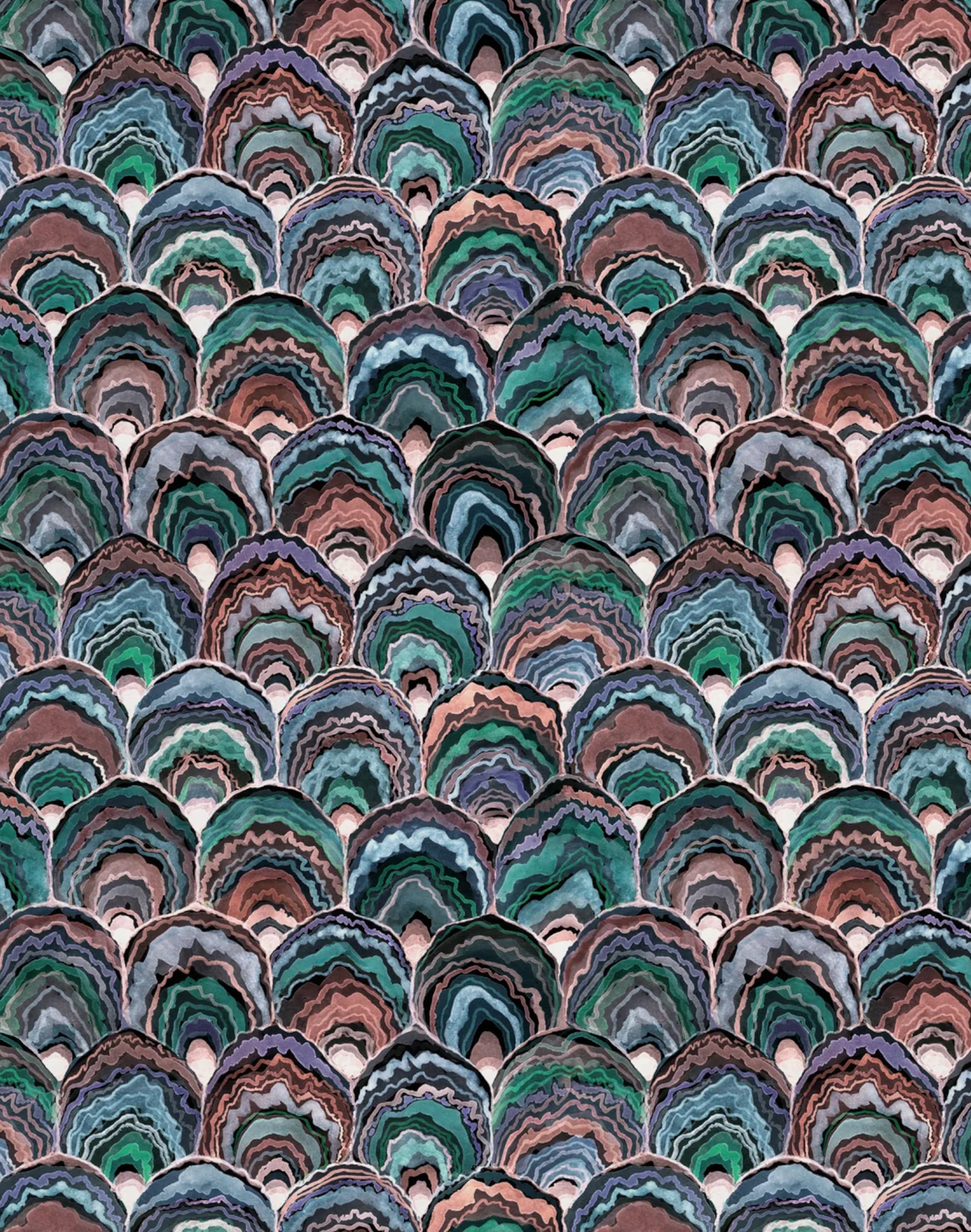 River Repeating Pattern Woodland Oyster, River – The Pattern Collective