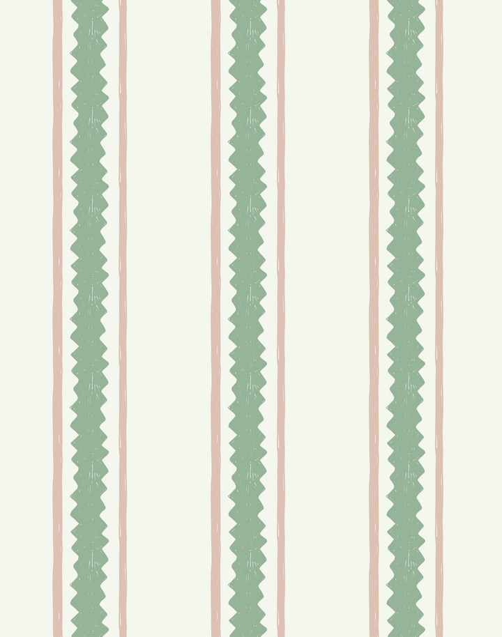 Zig Zag, Pink and Green