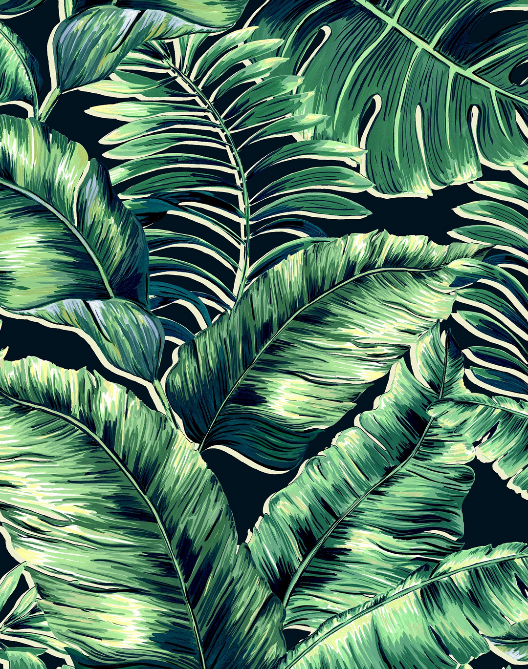 Photo Tropical seamless pattern with leaves