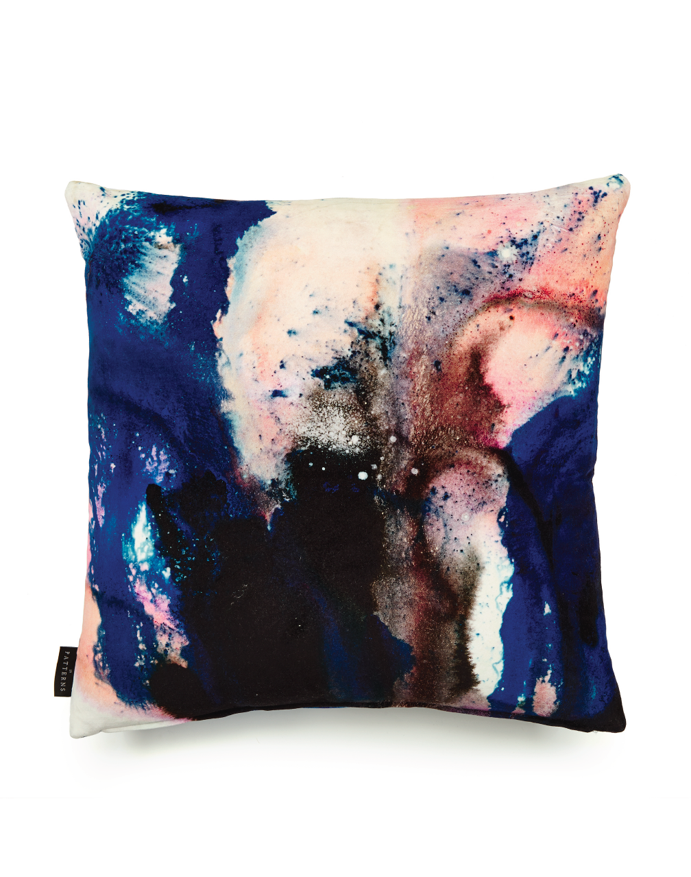 17 Patterns Beyond Nebulous Pink & Blue Cushion