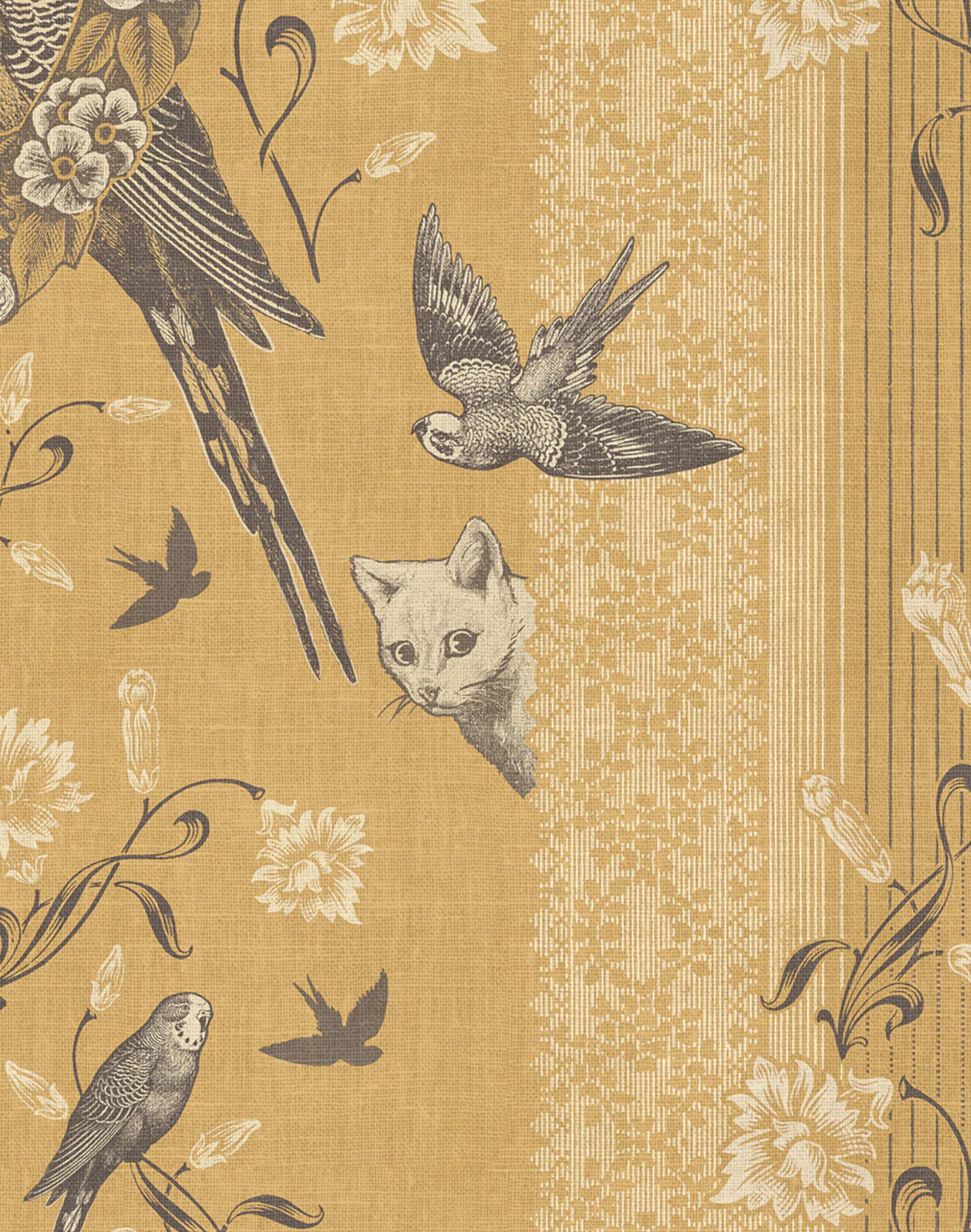 104269 - Graham & Brown, Chinoiserie Canary Removable Wallpaper