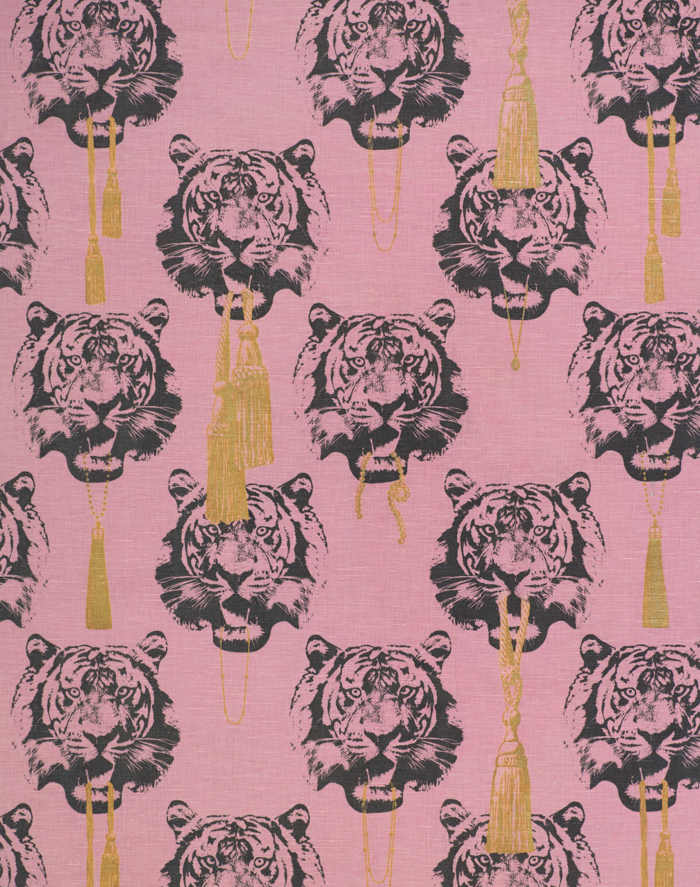 Coco Tiger Fabric, Pink