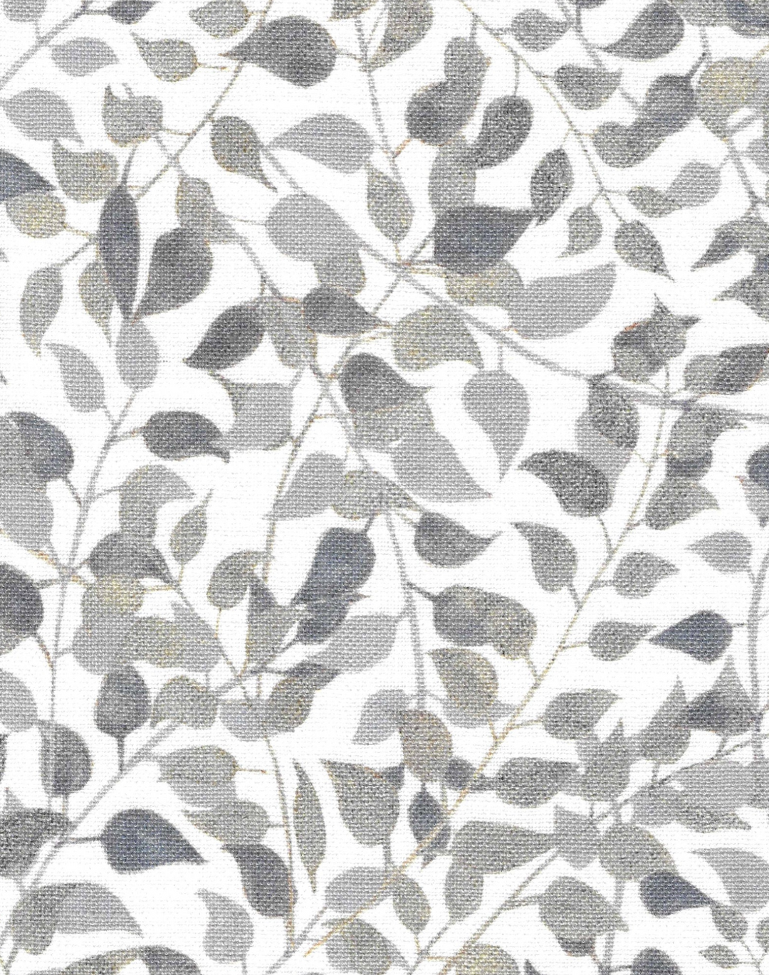 Confetti Leaves Fabric, Indigo Grey