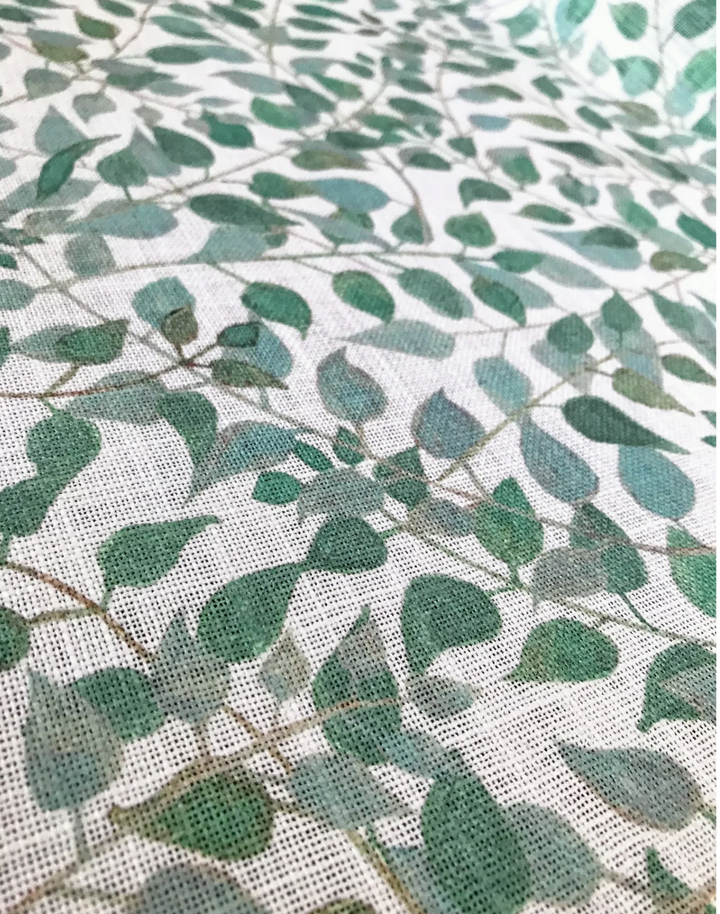 Confetti Leaves Fabric, Malachite
