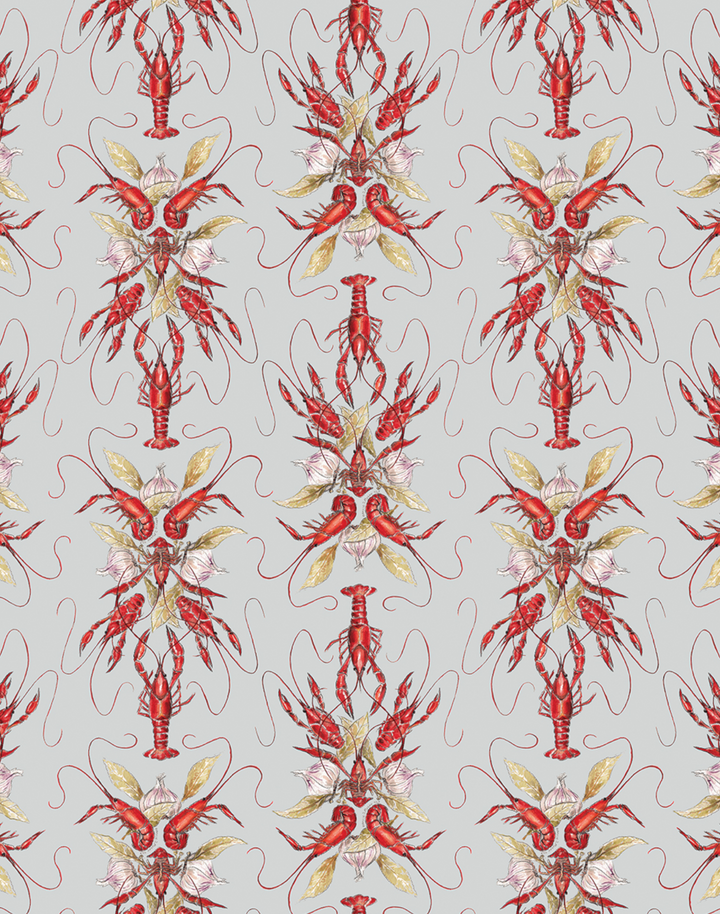 Crawdad Shell Pattern Crawfish Boil, Grey – The Pattern Collective
