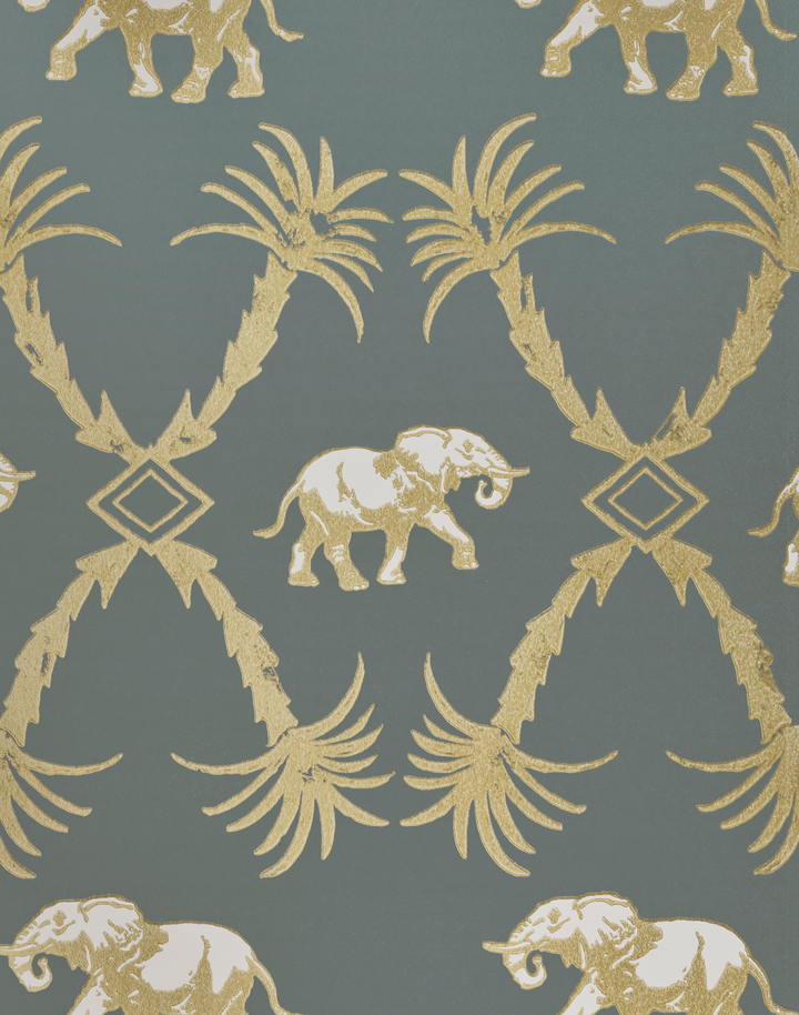 Elephant Palm, Gunmetal/Gold