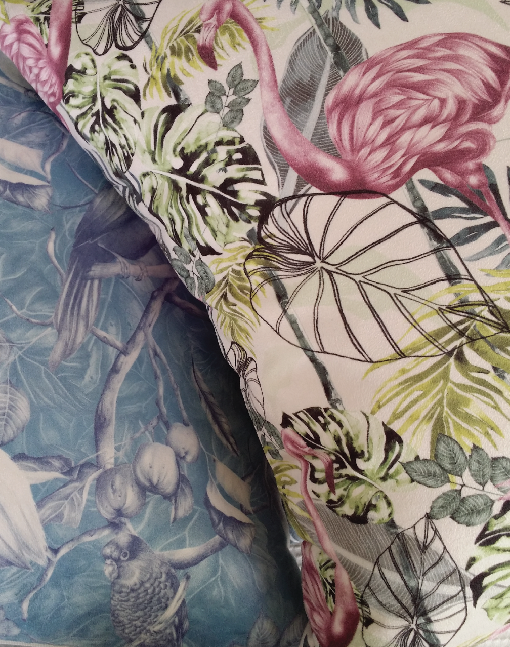 Charlotte Jade Tropical Flora Cushion Cover