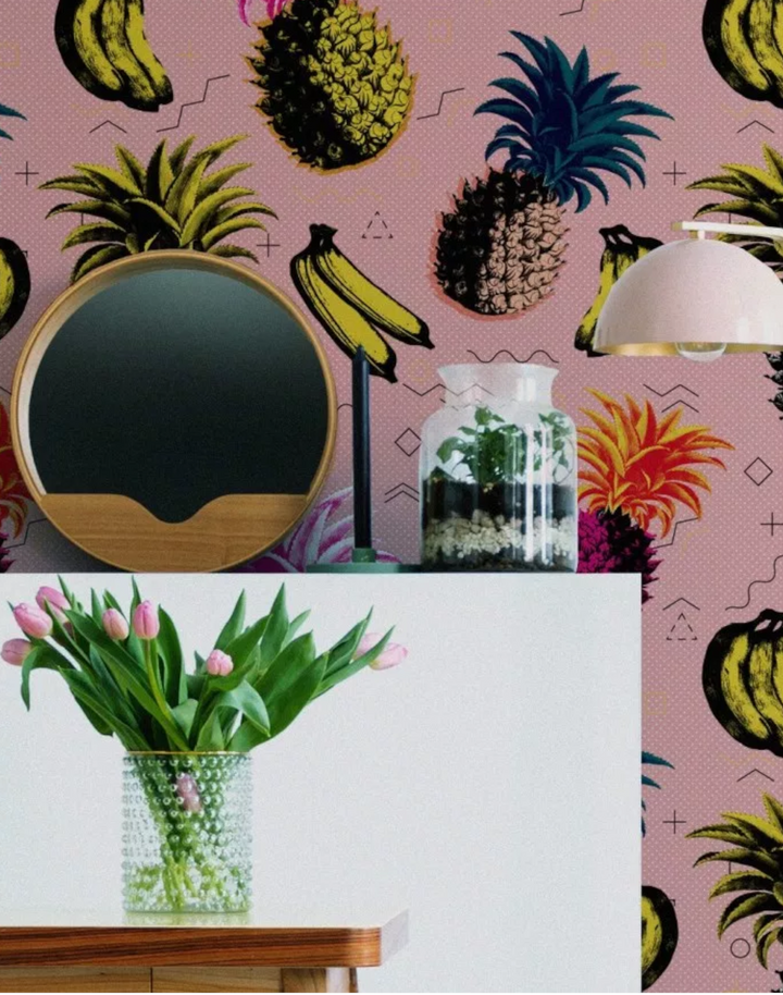 Flying Objects, Pink – The Pattern Collective