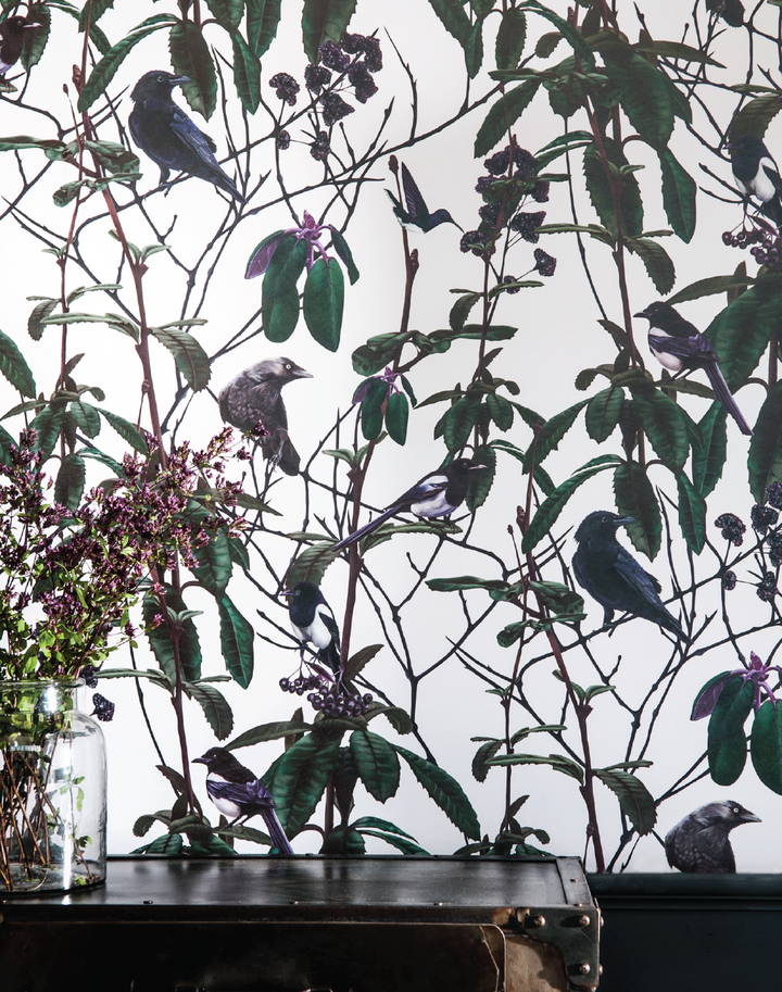 Folia Birds Light Wallpaper
