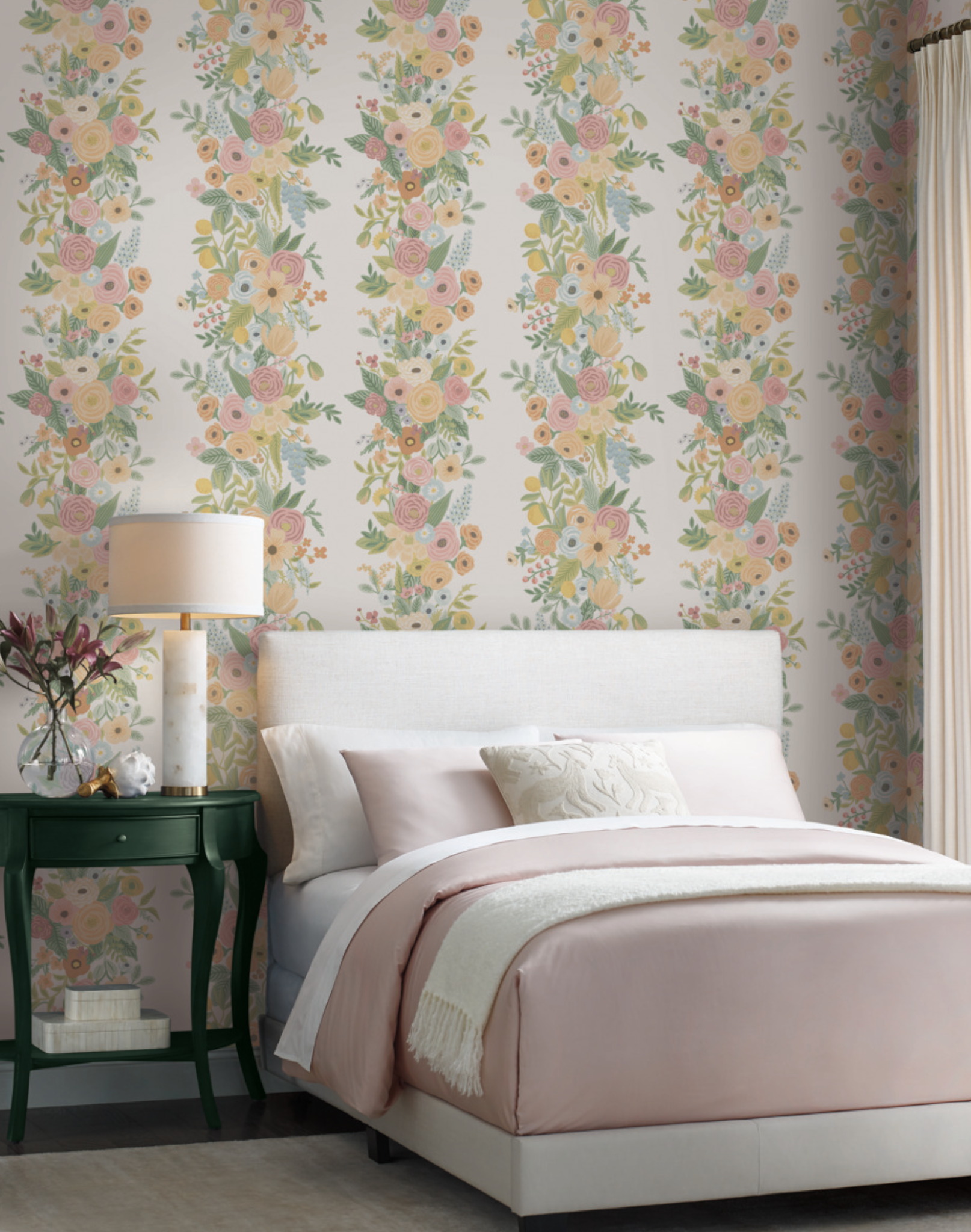 Rifle Paper Co Wallpaper Bedroom Redo  by Sarah Surette