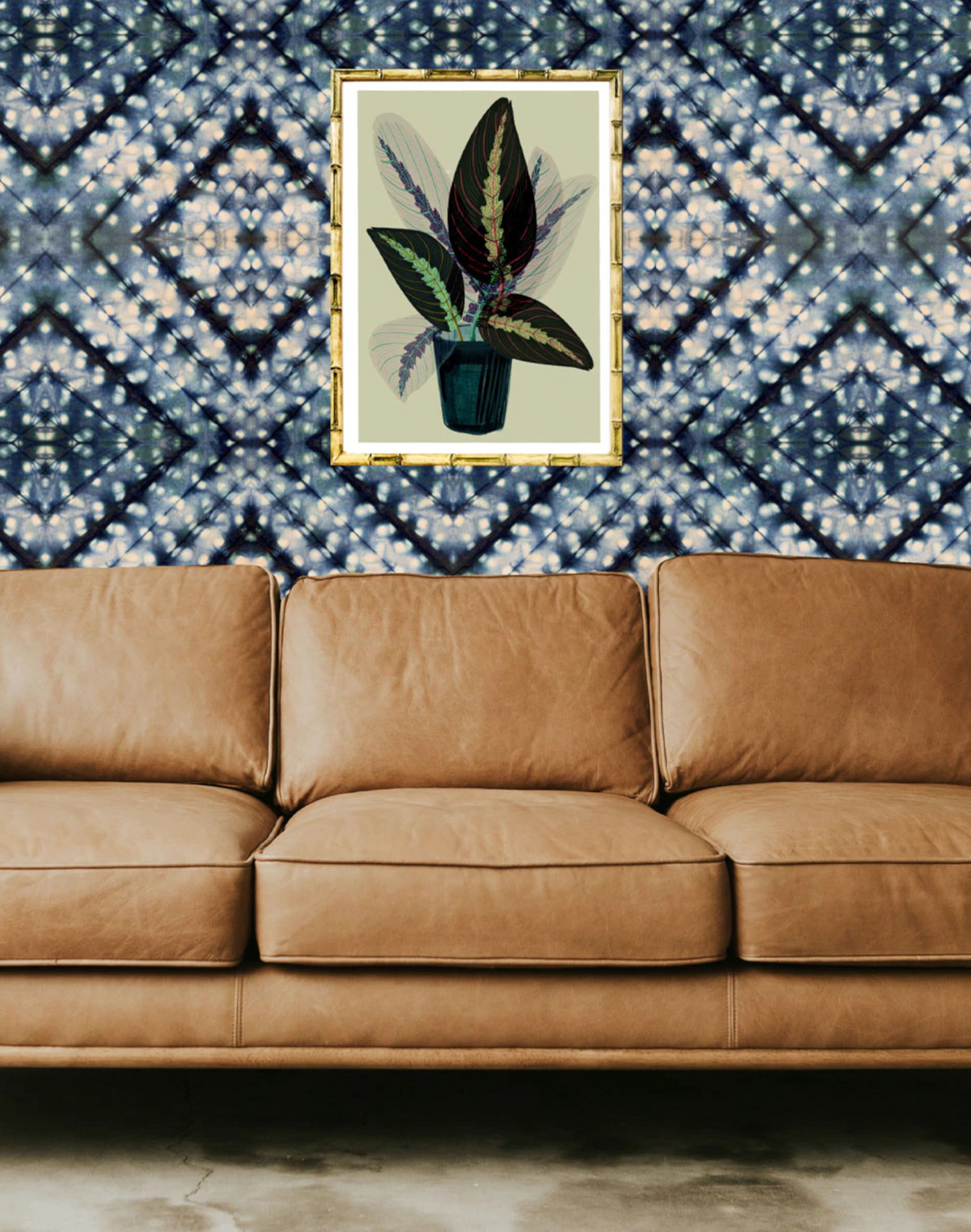 Indigo Itajime Cross Cushion by Tatie Lou Indigo Itajime Cross Cushion by Tatie Lou