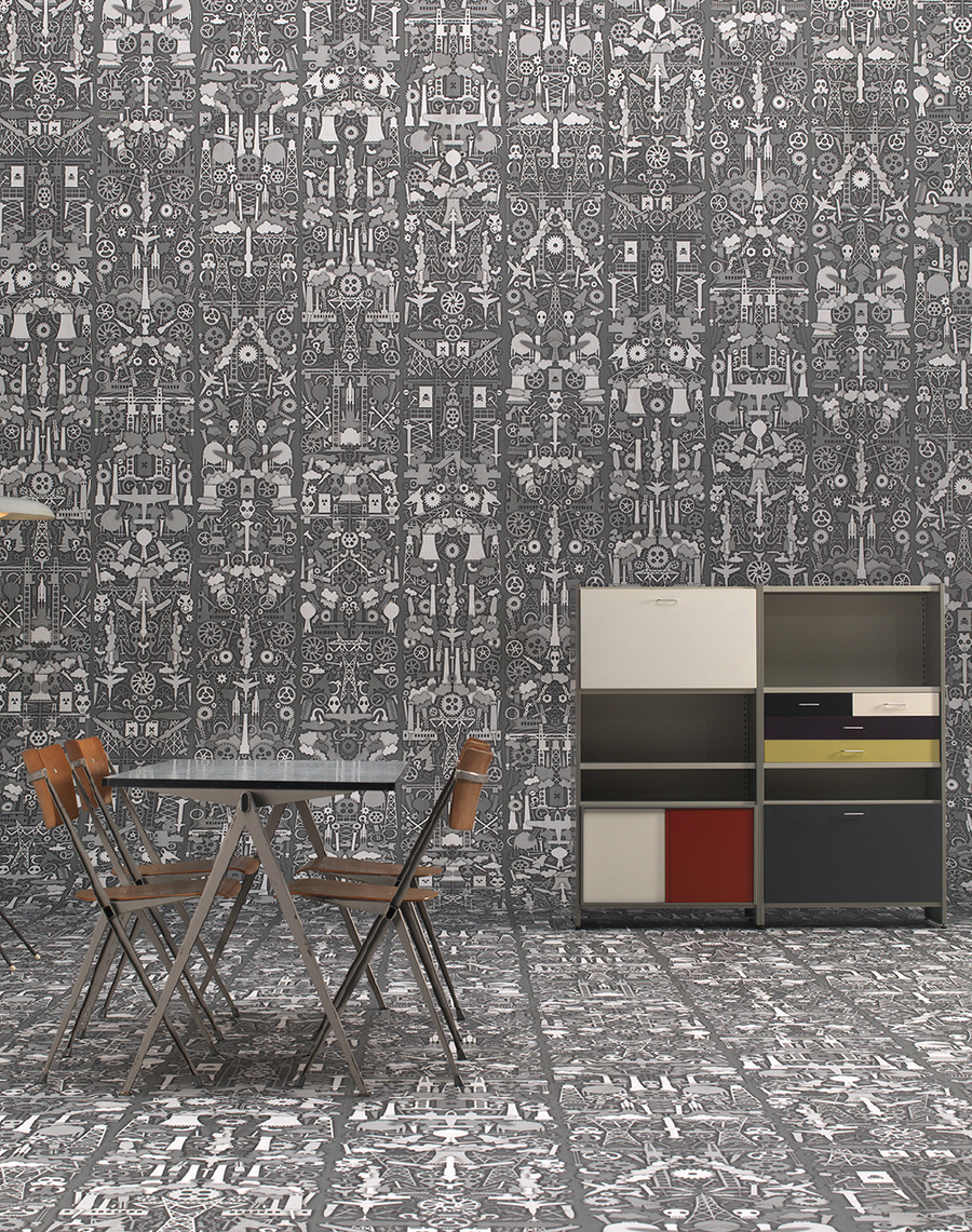JOB-01 Industry Archives Wallpaper by Studio Job – The Pattern Collective