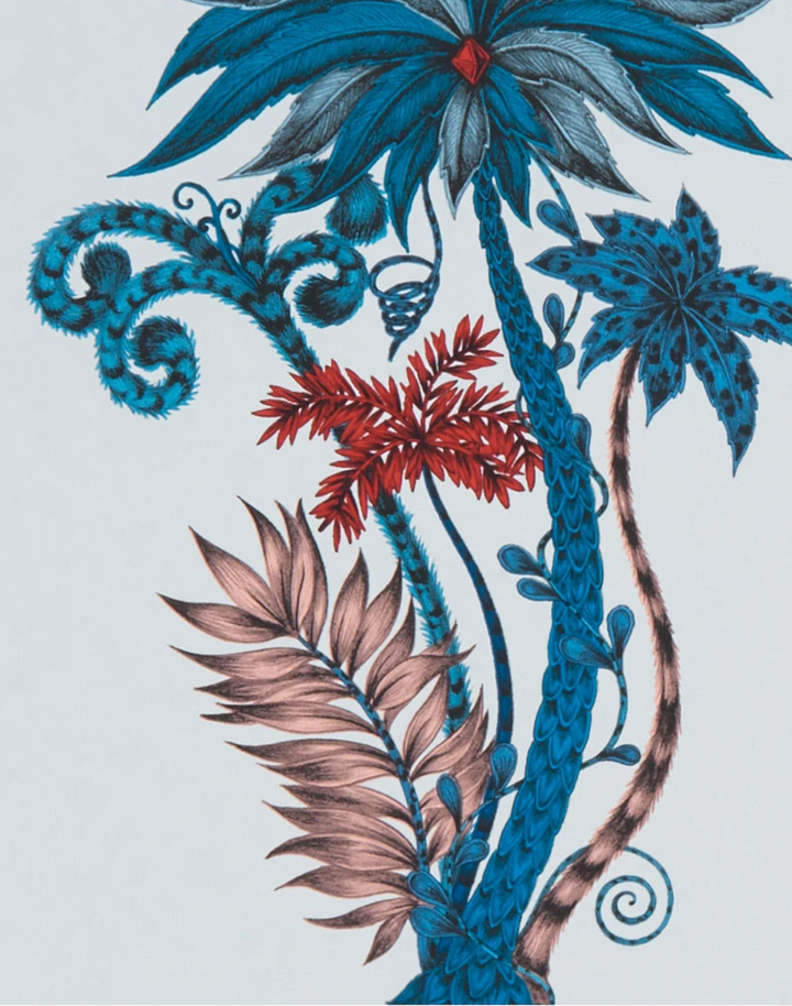 Jungle Palms, Blue W0101-01