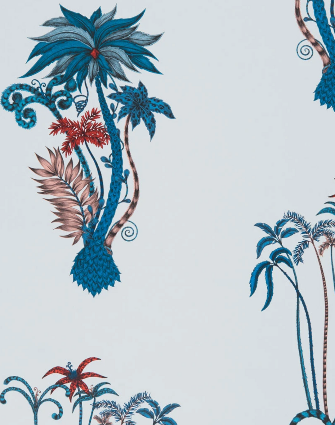Jungle Palms, Blue W0101-01