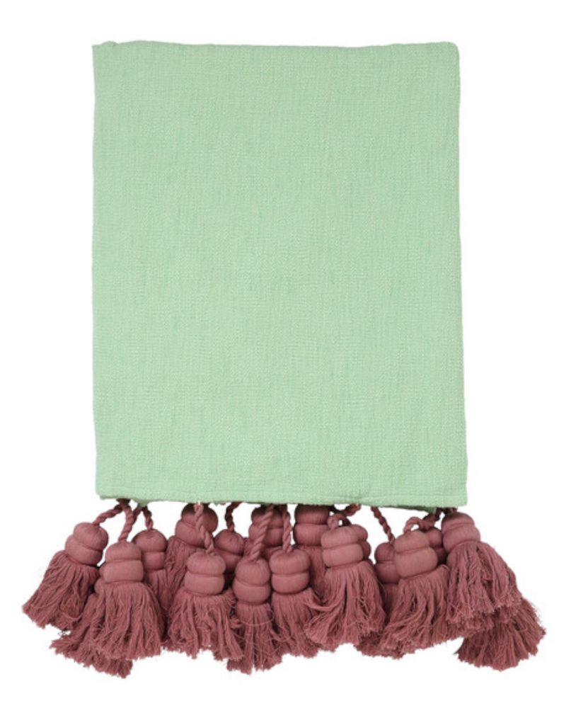 Kip Co Tassel Throw Rainforest The Pattern Collective