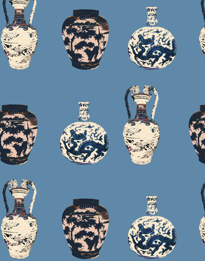 Chinese Vase, Smoke Blue