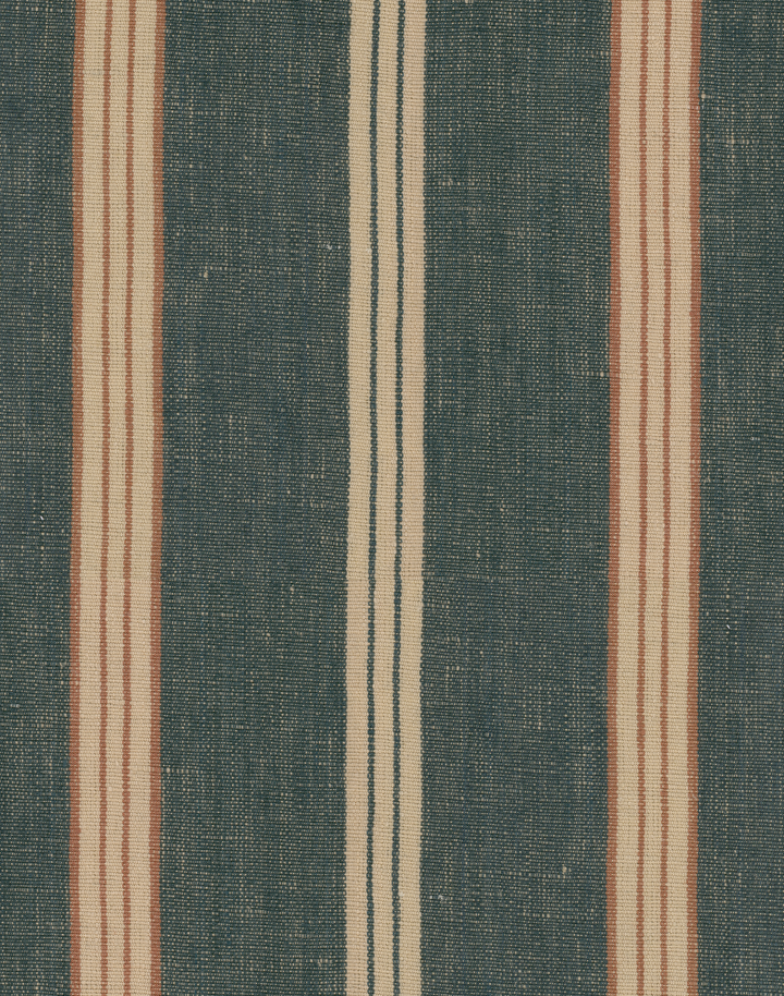 Oregon Stripes. Washed Blue Linen