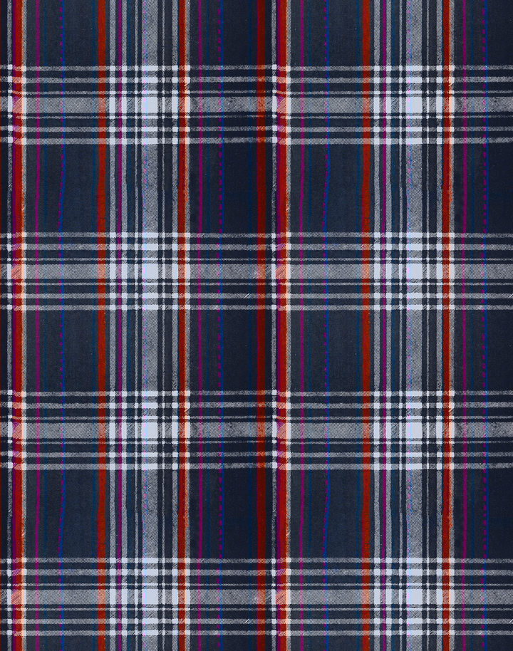 Seaport Plaid, Navy Blue