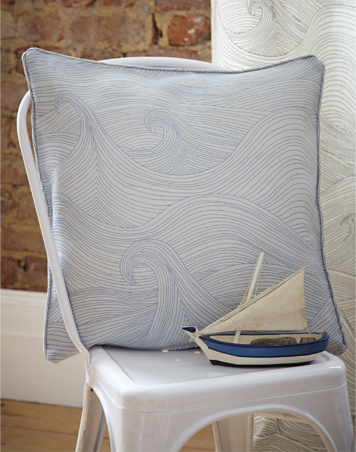 Seascape Linen Fabric, Summer