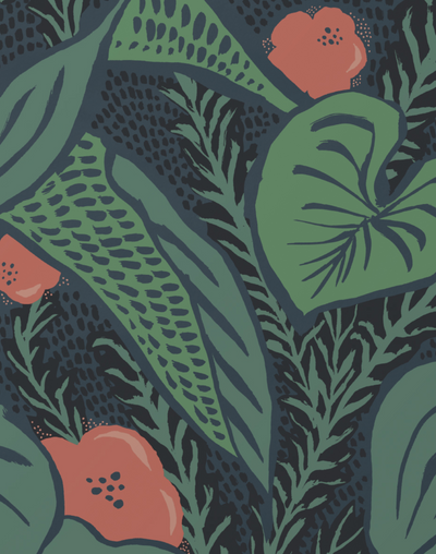 Tangle, Dark Green – The Pattern Collective