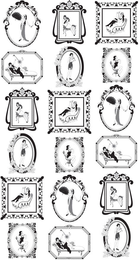 1920's Glamour Wallpaper, Black & White